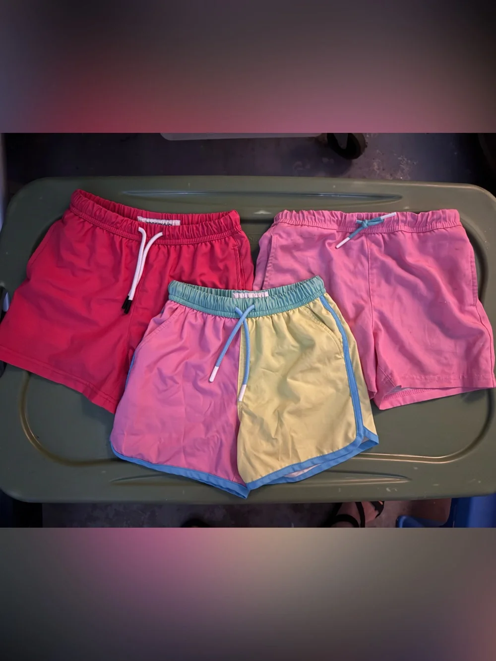Maamgic Colorblock Pastel & Hot Pink Swim Short Bundle size 5/6